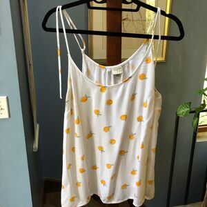 A.N.D Whimsical Orange Print Strappy Camisole XXL